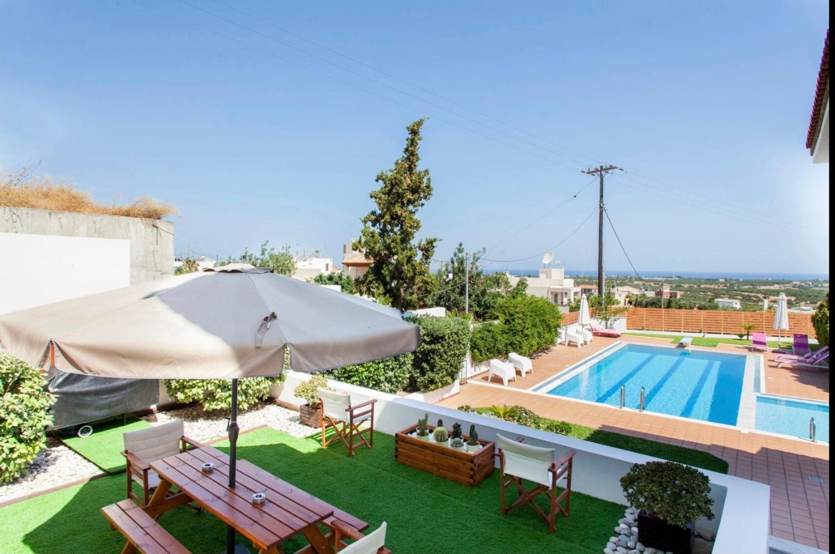 Artemis Luxury Villa - Hersonissos Private Pool Oasis Buitenkant foto